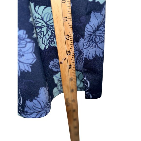 Tranquility X-Large Floral Navy Skort With Built-In Shorts Polyester/Spandex Ble - Picture 5 of 6